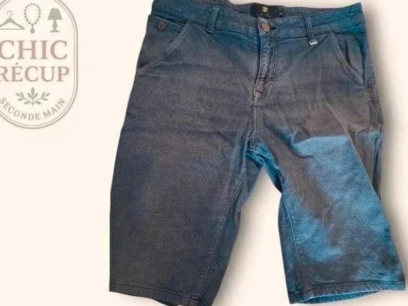 Short En Jean Izac - L - Bleu - Ayzan-24